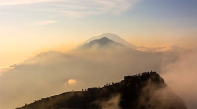 Vulkaan Gunung Batur op Bali beklimmen