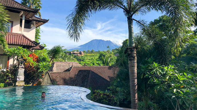 Zwembad bij Terras Bali Sidemen Bungalows and Spa