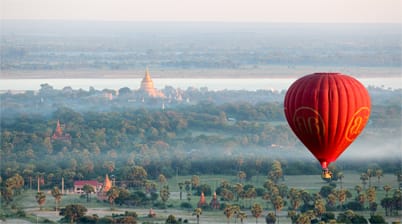 Luchtballon Bagan Myanmar