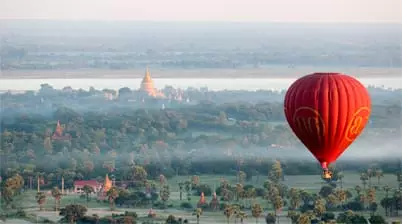 Luchtballon Bagan Myanmar