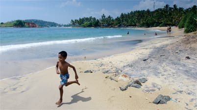 Strand bij Papa Mango's Beach Club Sri Lanka