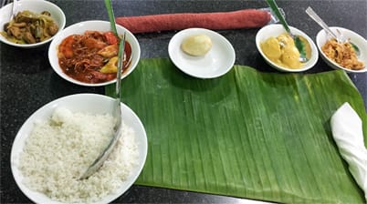 Rice & curry het nationale gerecht van Sri Lanka