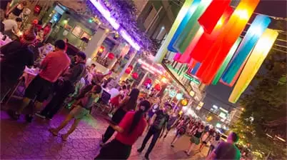 Soi Rambuttri Road bij Khao San Road Bangkok