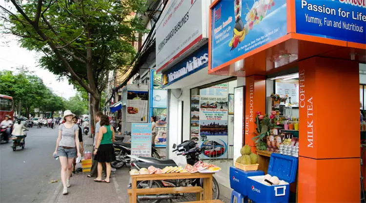 Pham Ngu Lao Street in Ho Chi Minh City Vietnam